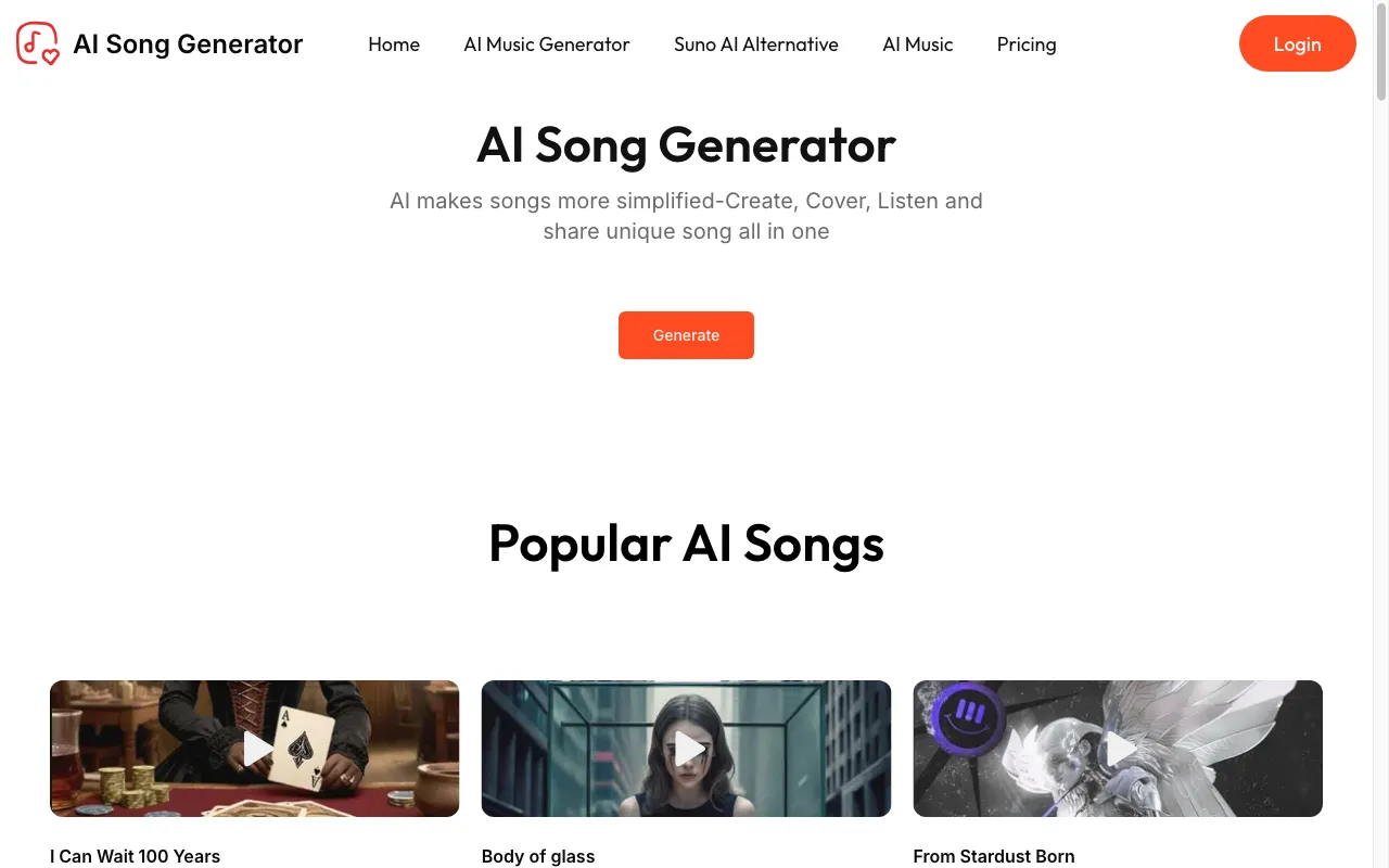 AI Song Generator — preview screenshot