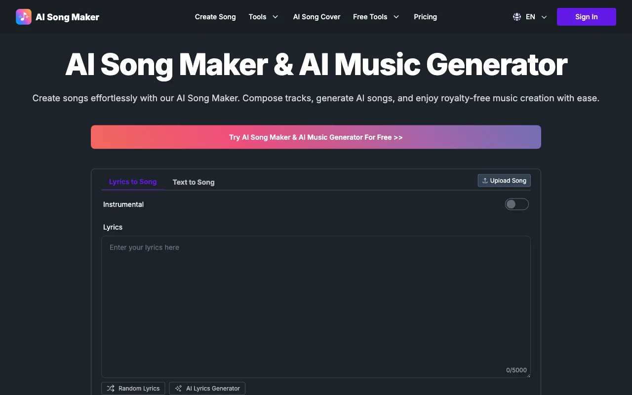 AI Song Maker — preview screenshot