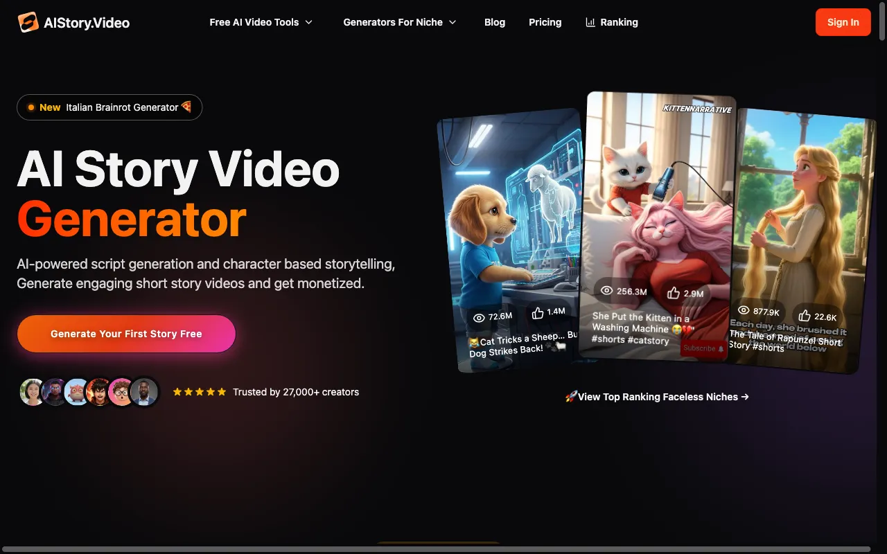 AI Story Video Generator — preview screenshot