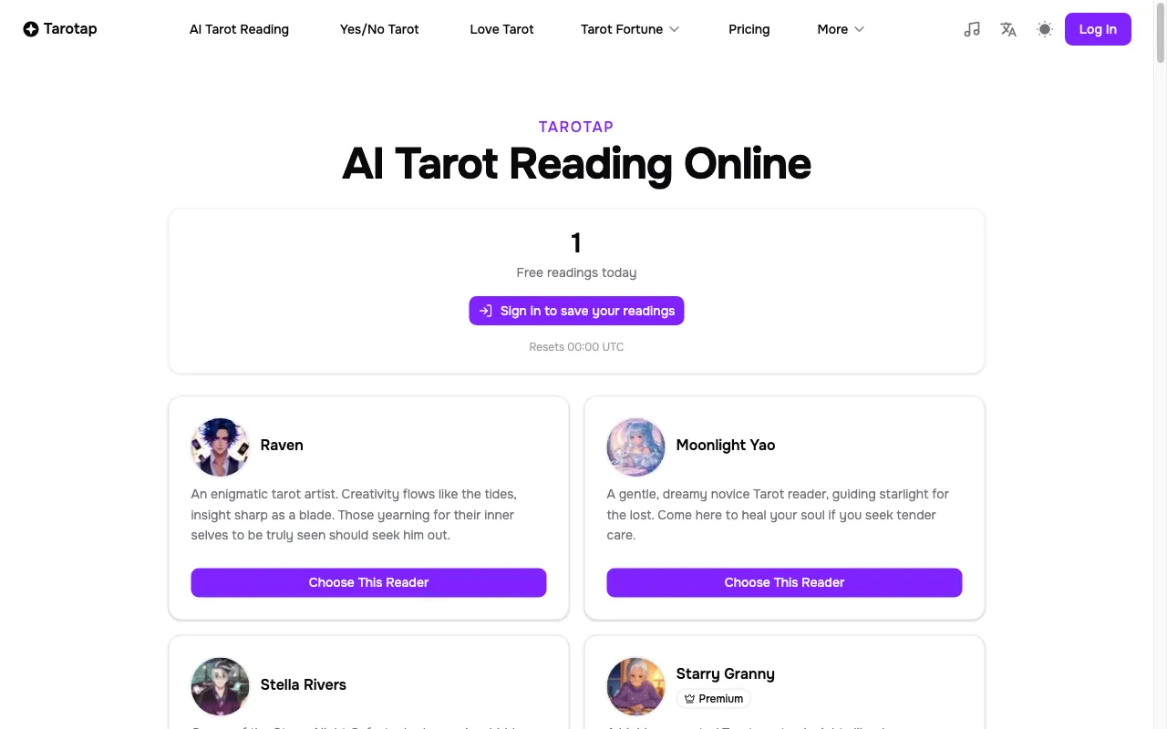 AI Tarot — preview screenshot