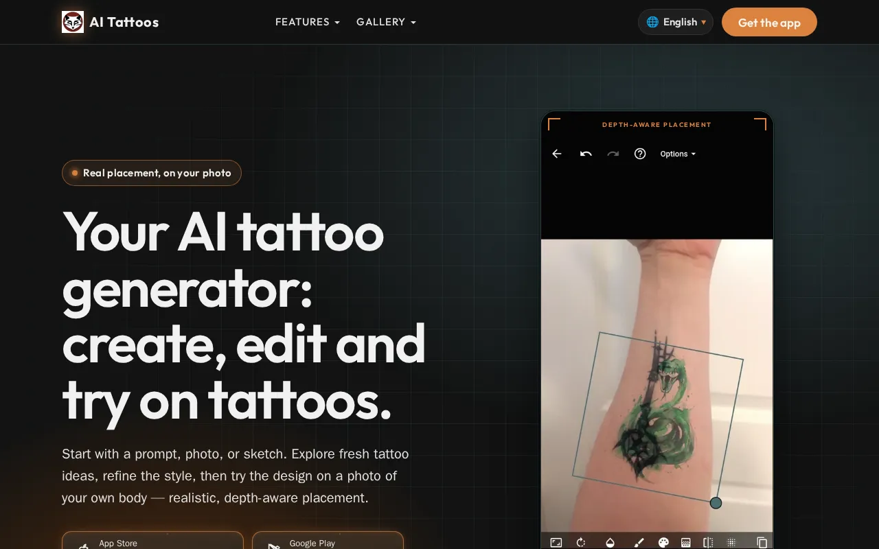 AI-tattoos — preview screenshot
