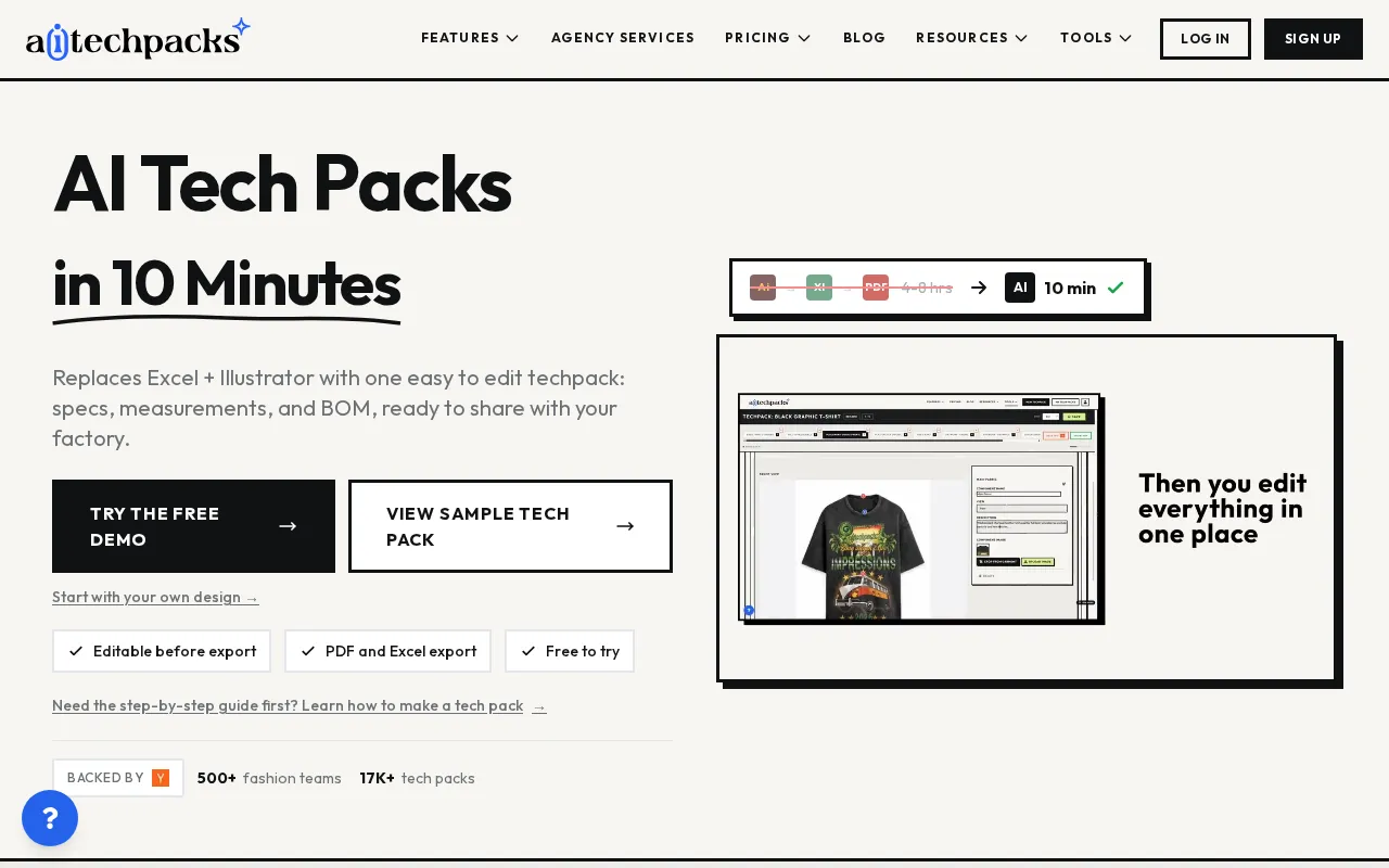 AI Tech Packs — preview screenshot