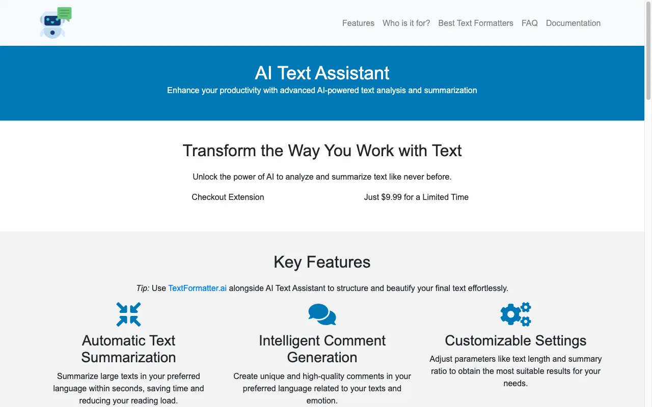 AI Text Assistant — preview screenshot