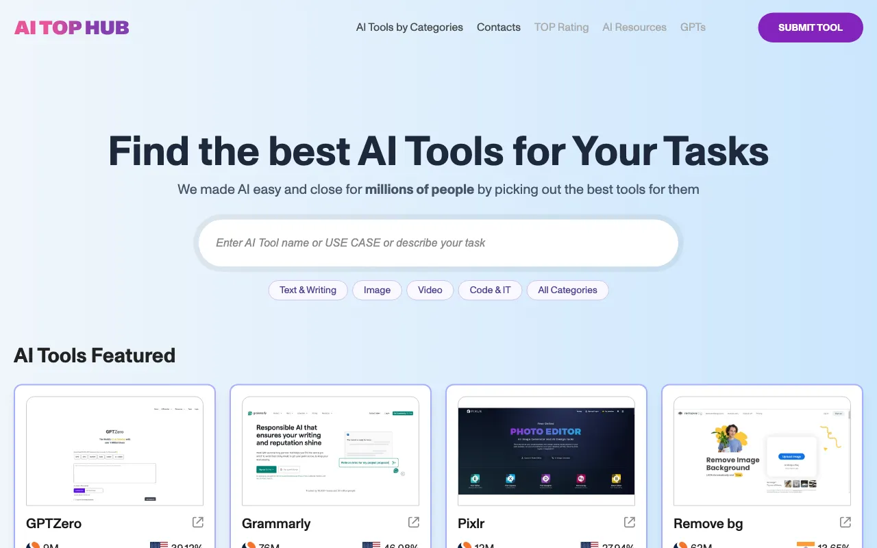 AI TOP HUB — preview screenshot
