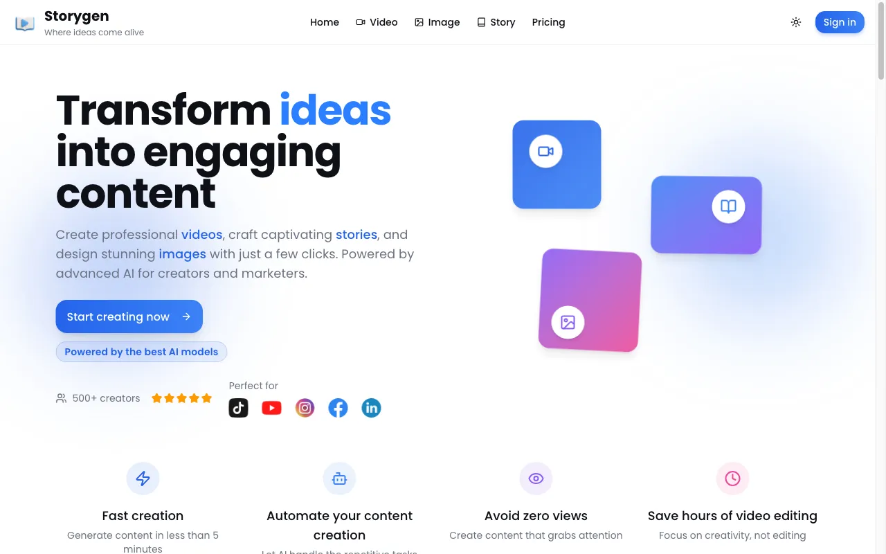 Storygen — preview screenshot