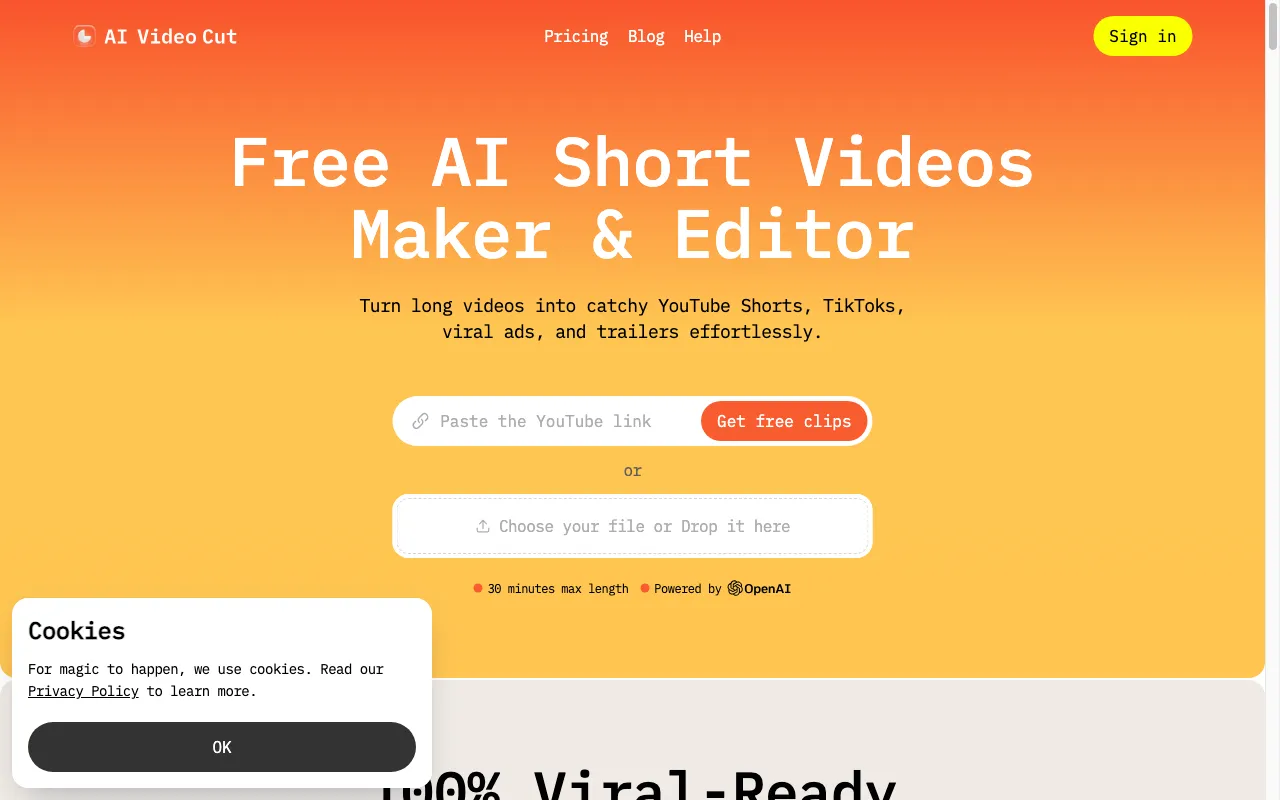 AI Video Cut — preview screenshot