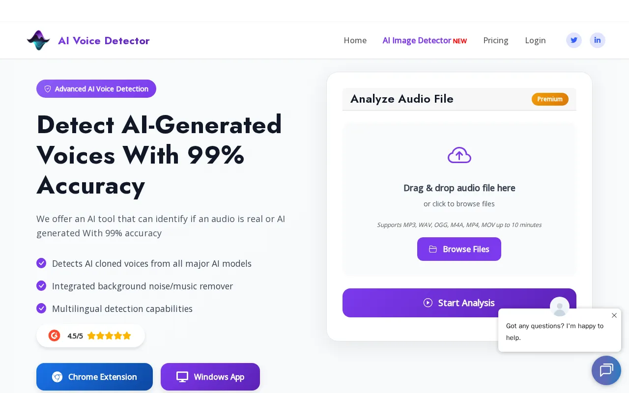 AI Voice Detector — preview screenshot