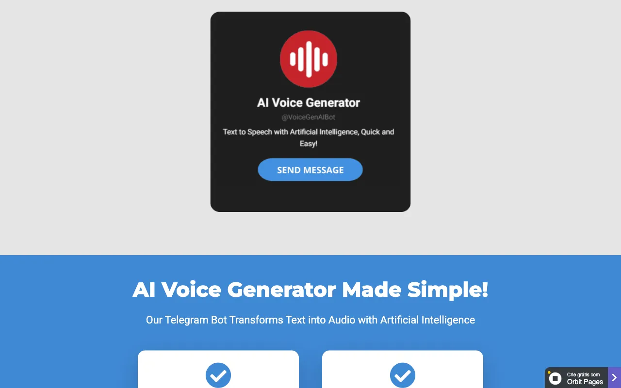 AI Voice Generator Bot — preview screenshot