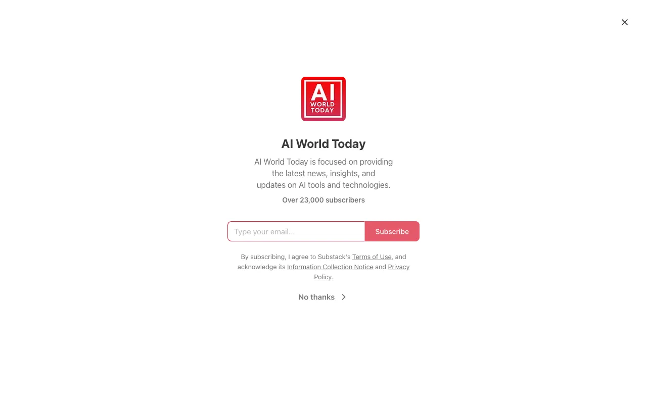 AI World Today — preview screenshot