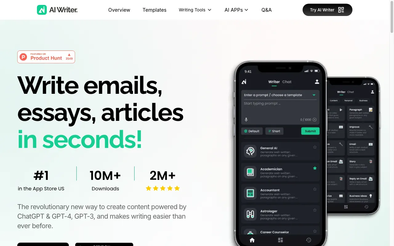 AI Writer — preview screenshot