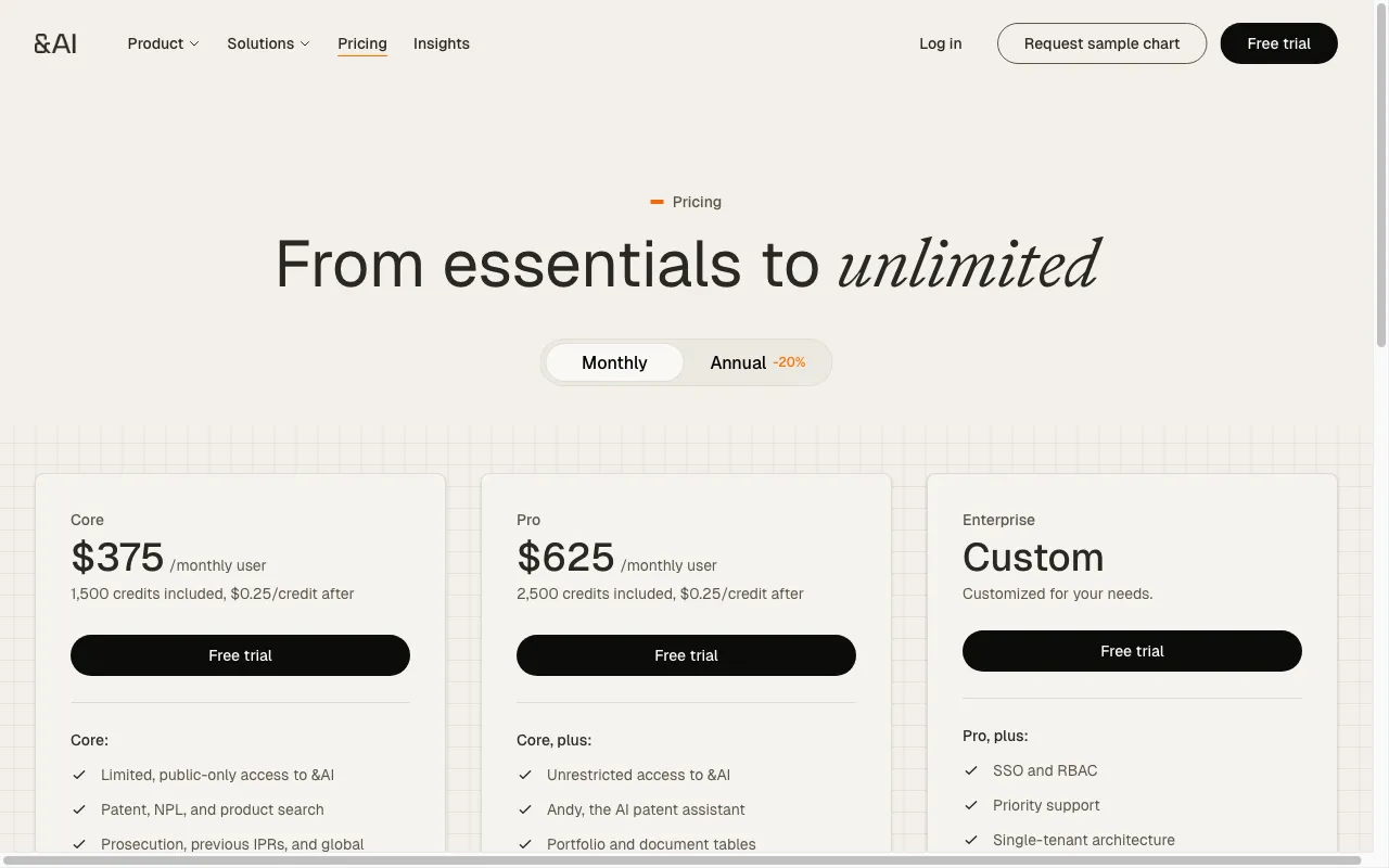 &AI (YC S24) — pricing page