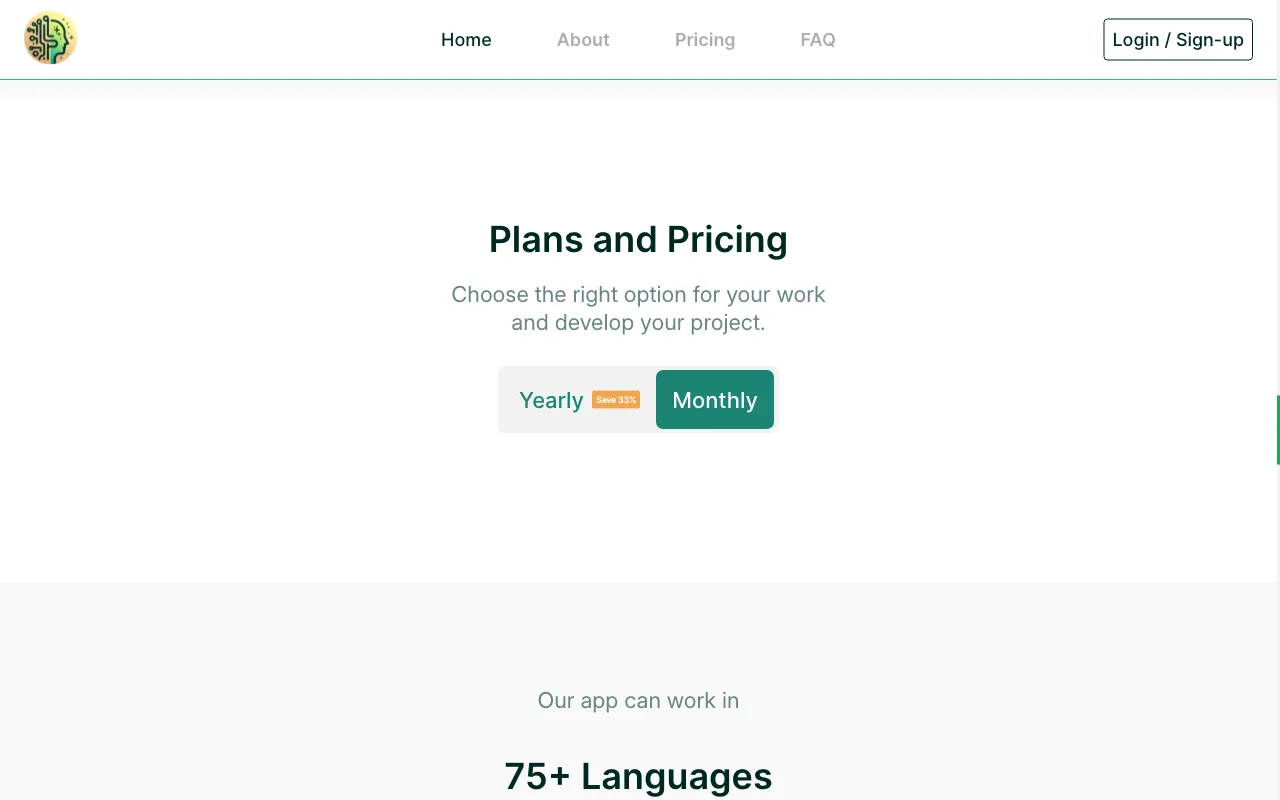 Ai2humanize — pricing page