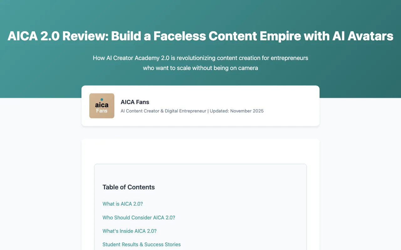 AICA Fans — preview screenshot