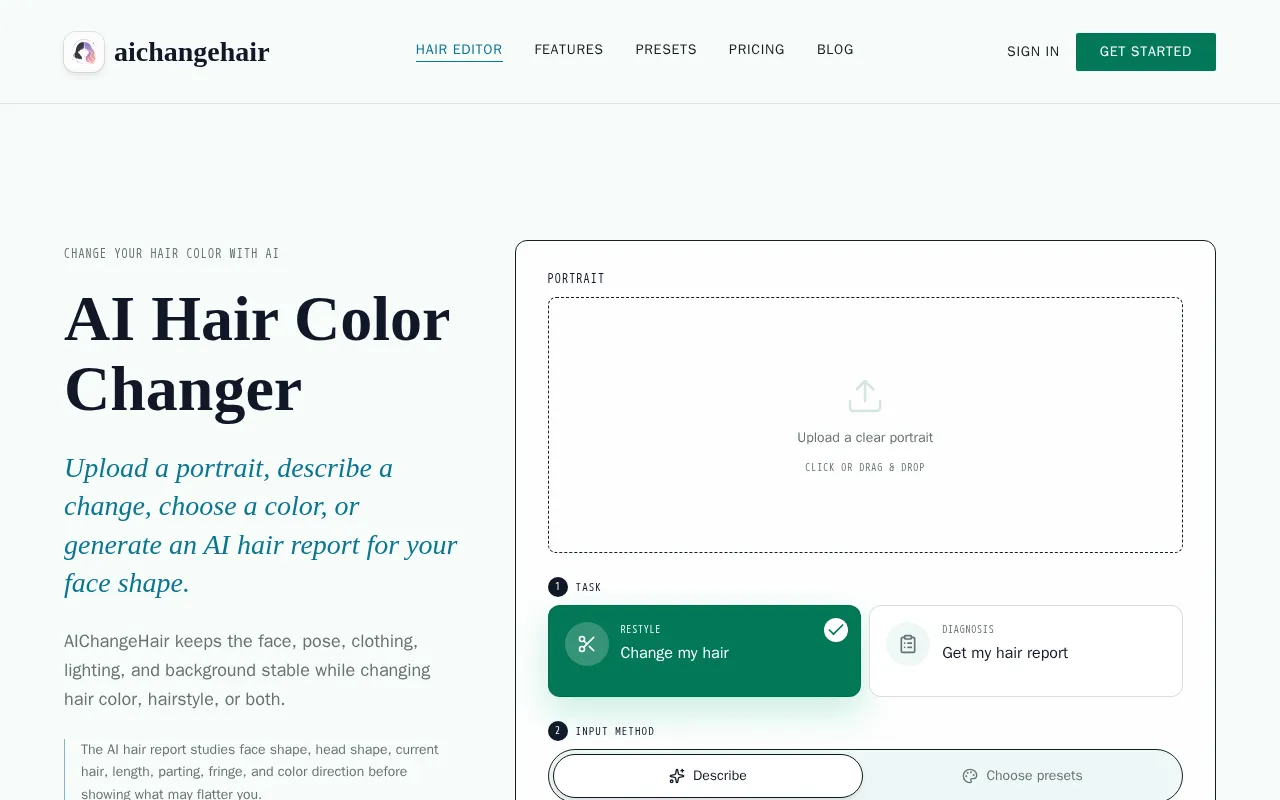 AIChangeHair — preview screenshot