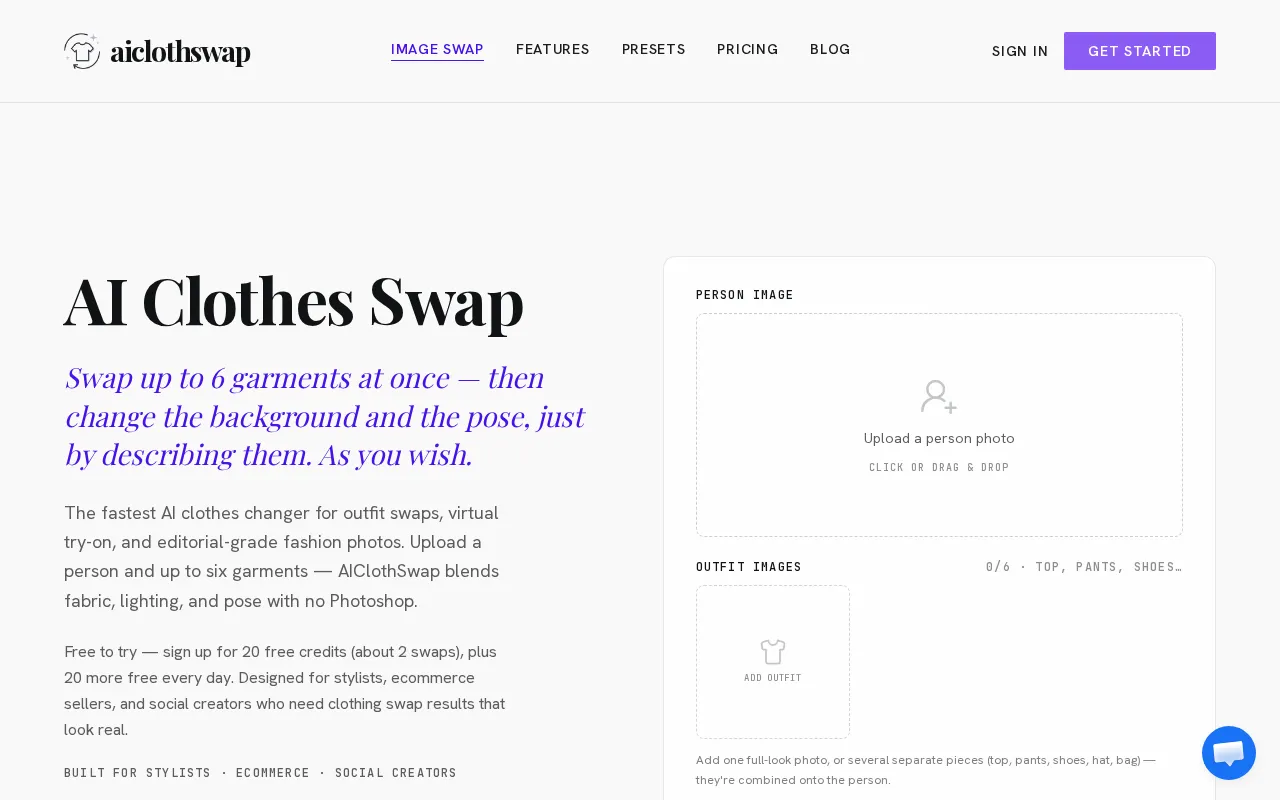 AIClothSwap — preview screenshot