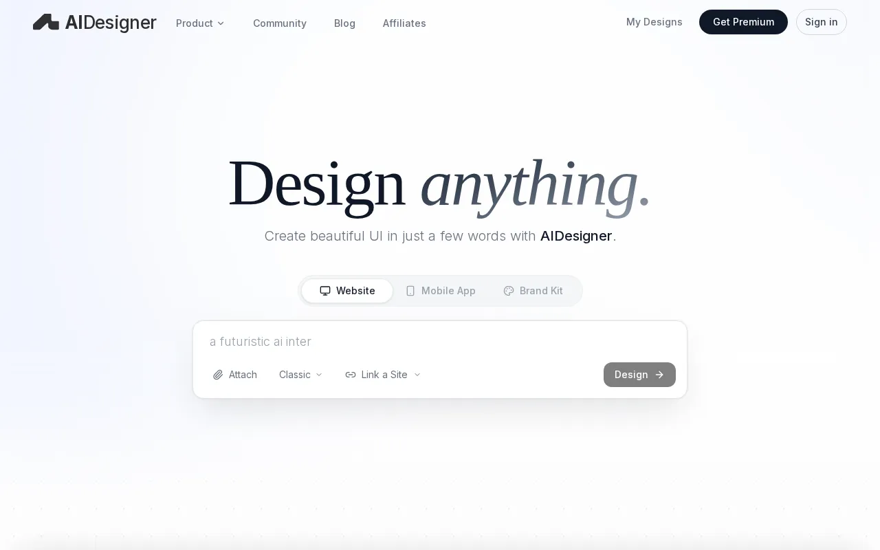 AIDesigner — preview screenshot