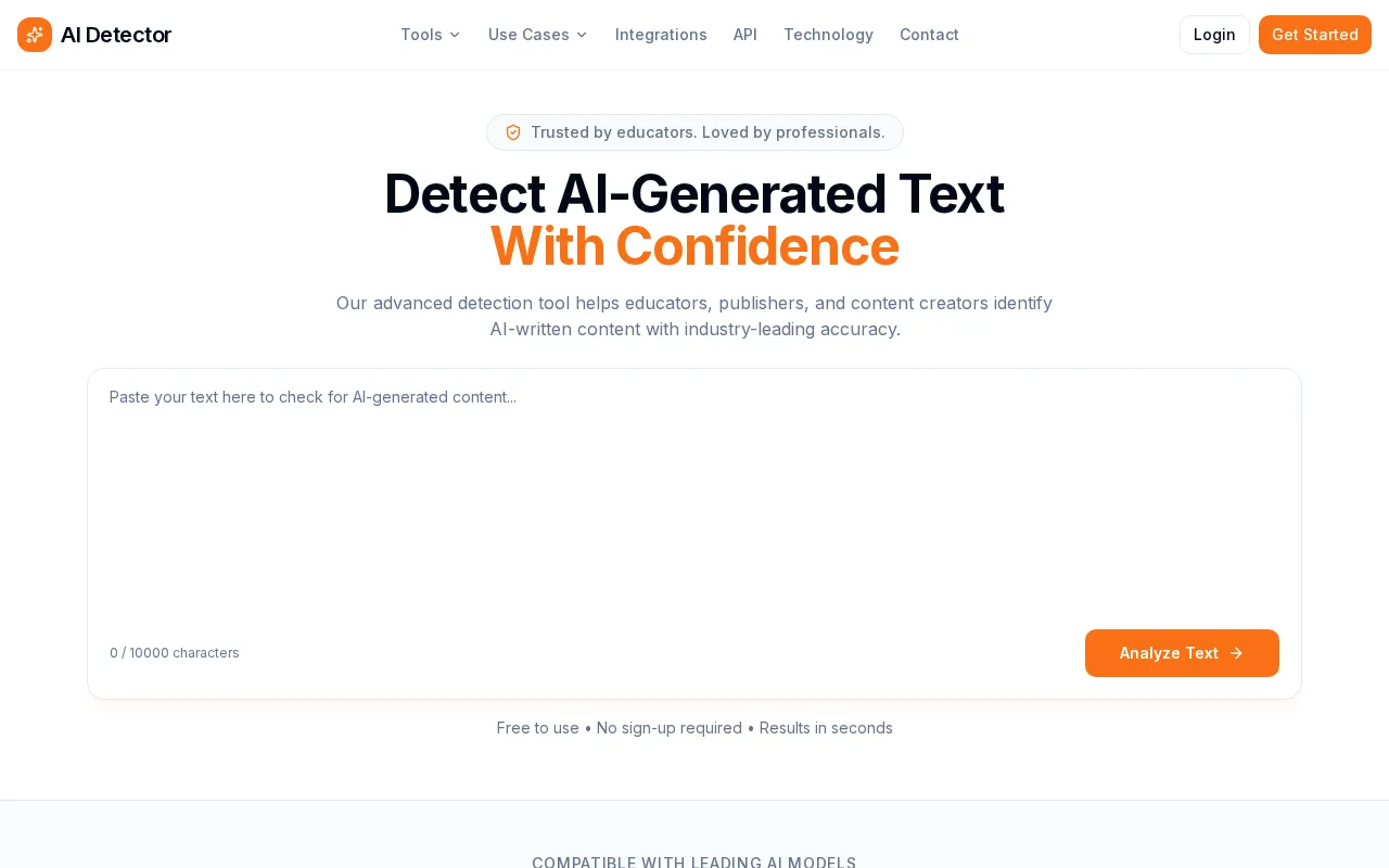 AIDetector.review — preview screenshot