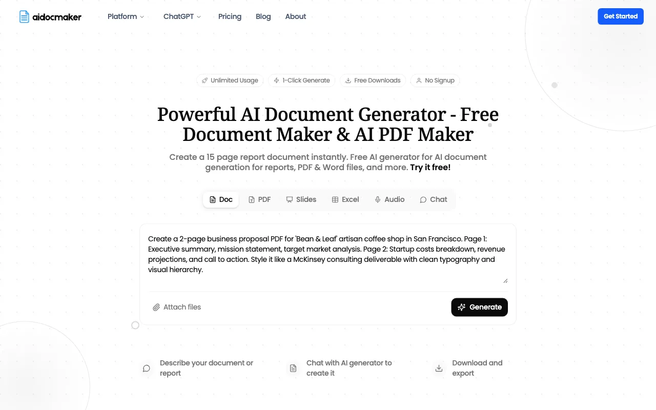 AI Doc Maker — preview screenshot