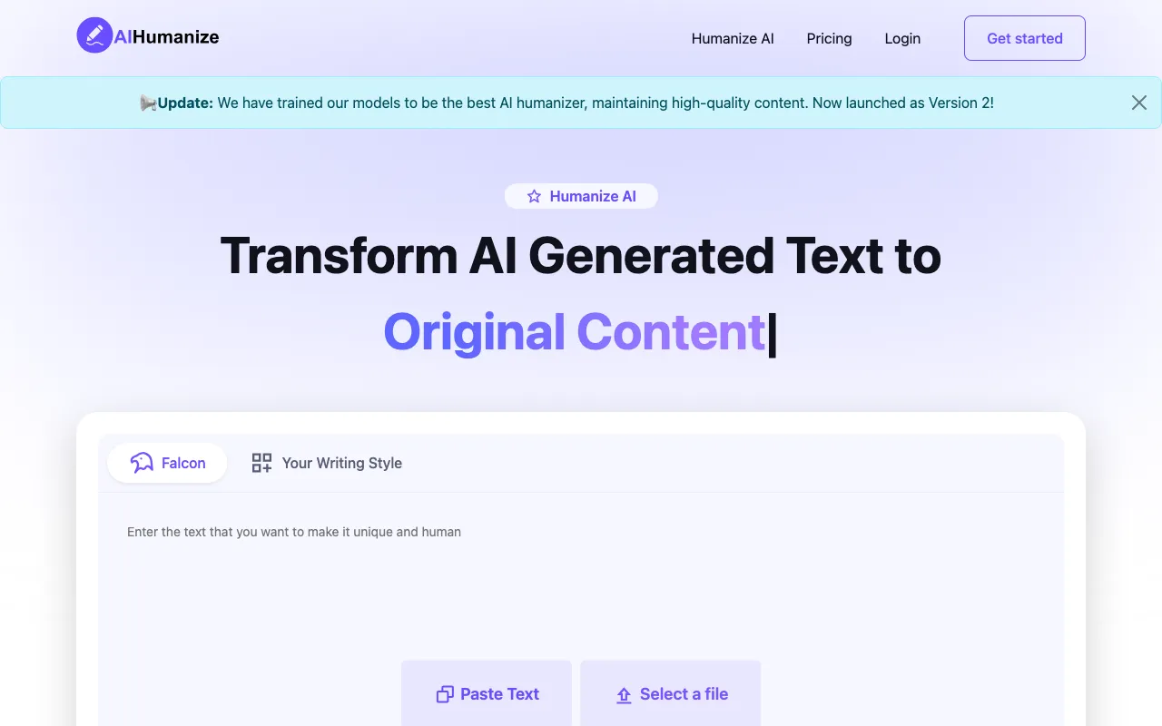 AIHumanize.com — preview screenshot