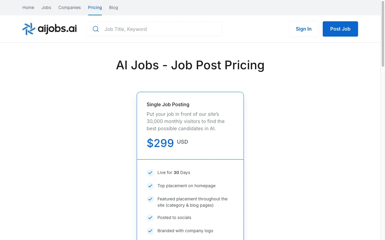 AIJobs.ai — pricing page