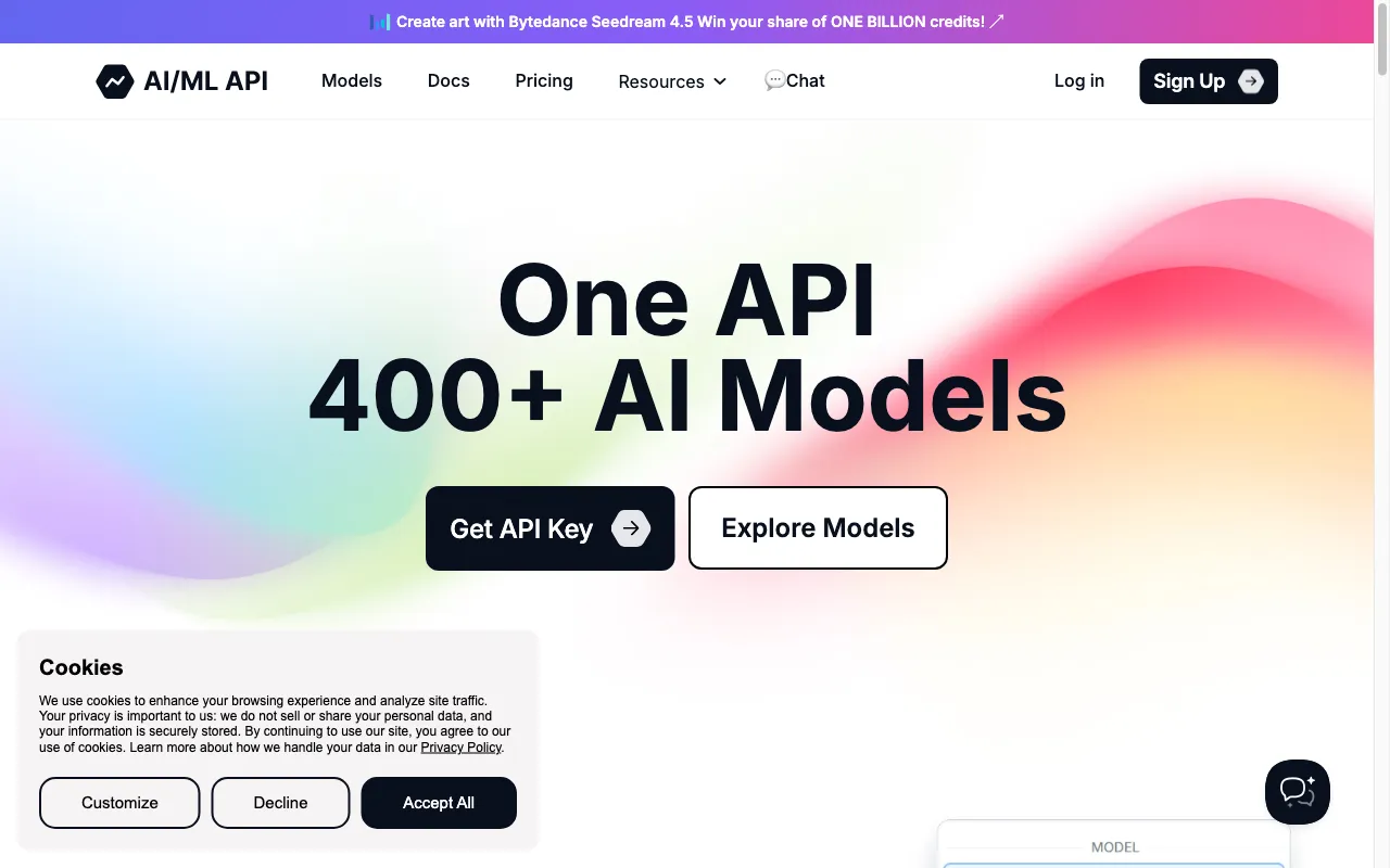 AI/ML API — preview screenshot