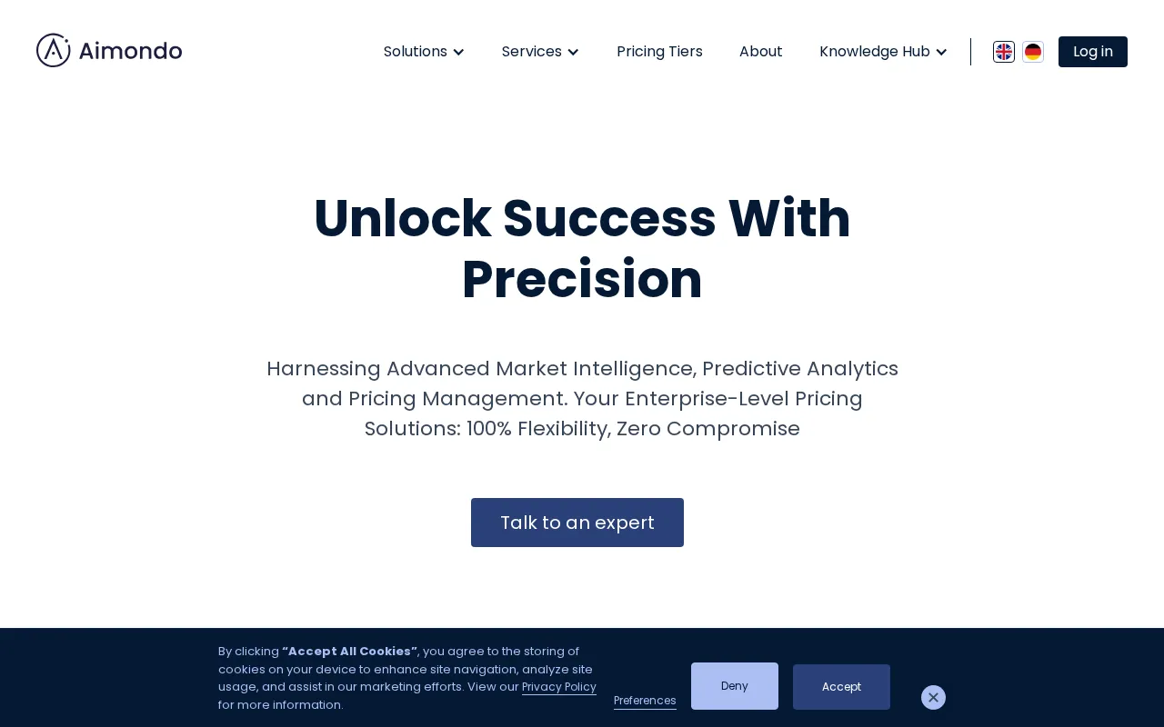 Aimondo Pricing Platform — pricing page