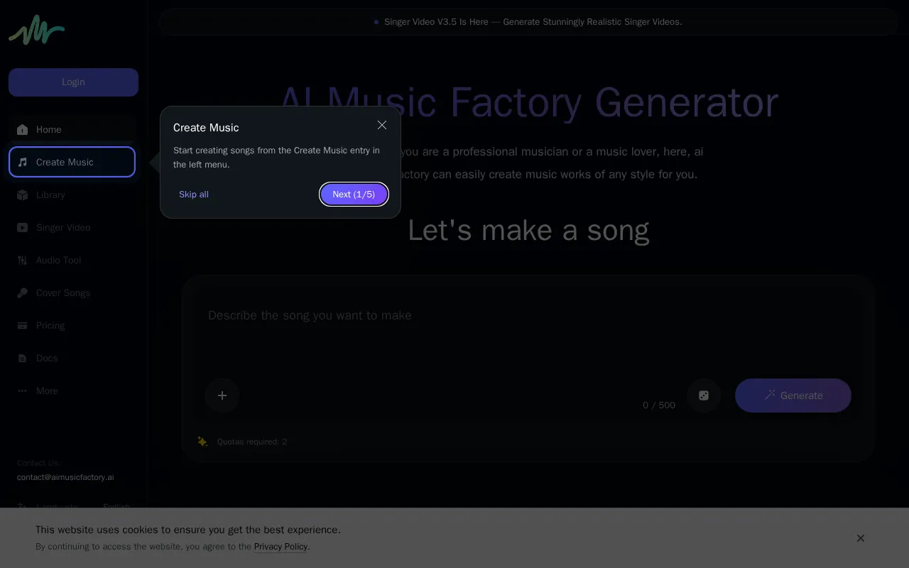 Aimusicfactory — preview screenshot