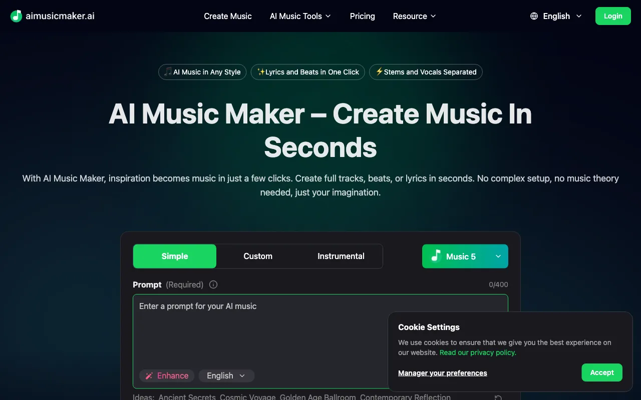 AI Music Maker — preview screenshot