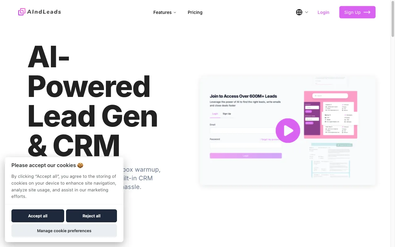 AIndLeads — preview screenshot