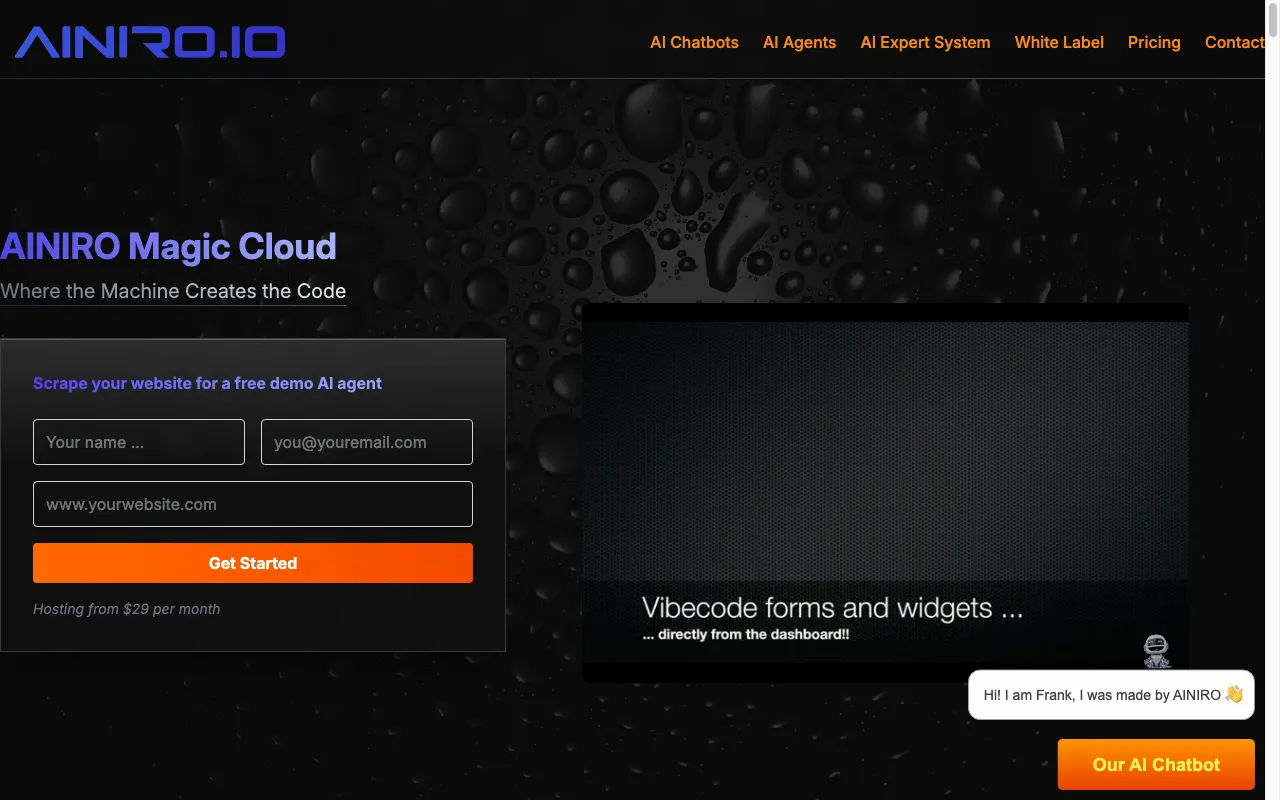 AINIRO — preview screenshot