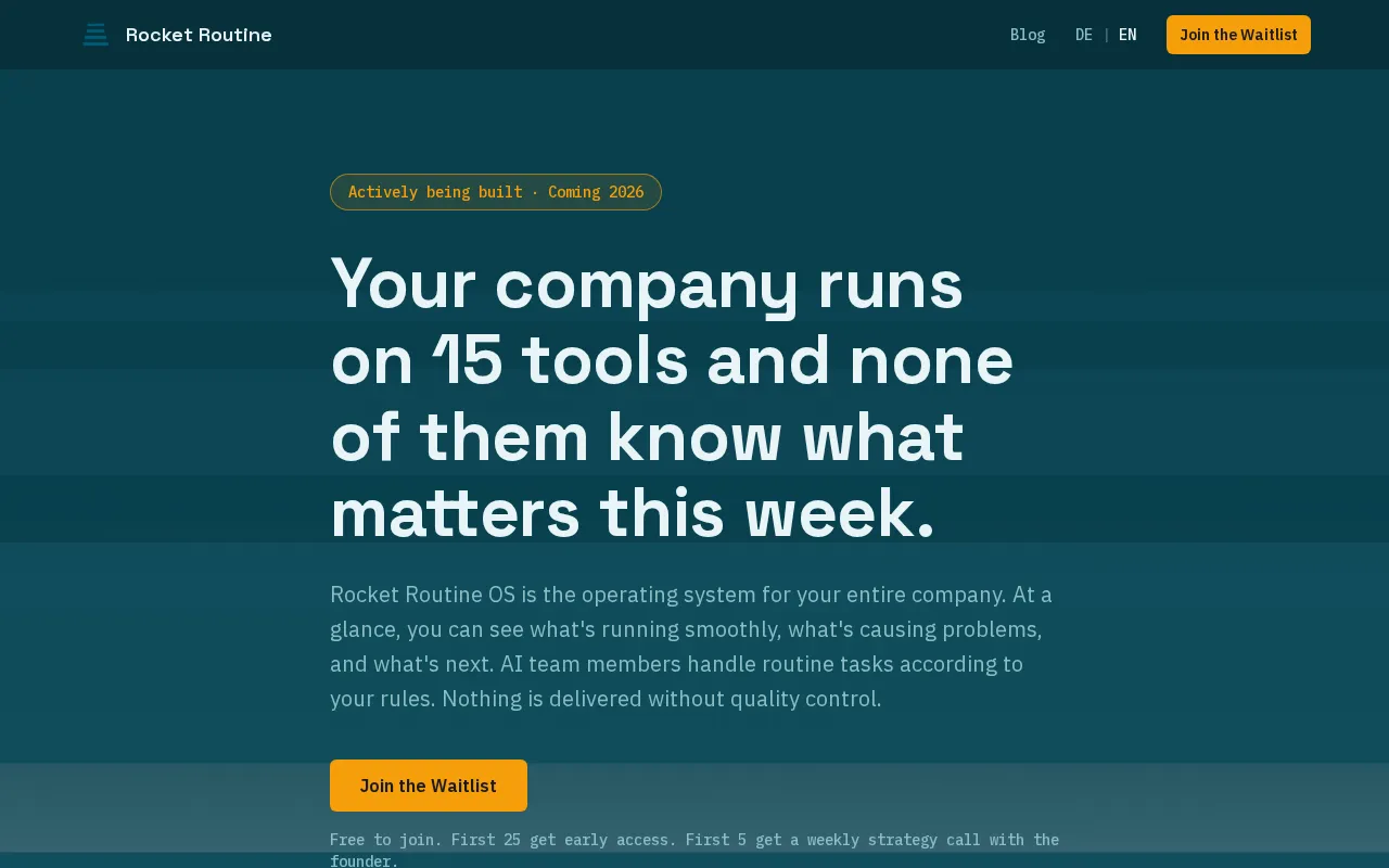 Rocket Routine OS — preview screenshot
