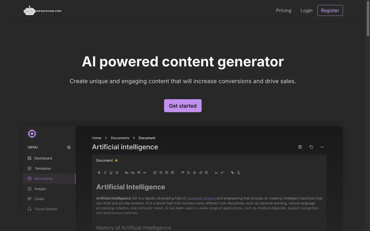 AiPakistani — preview screenshot