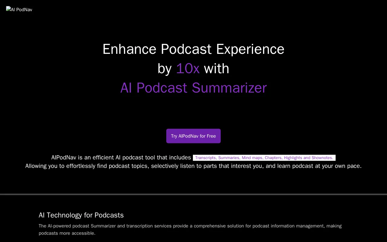 AIPodNav — preview screenshot