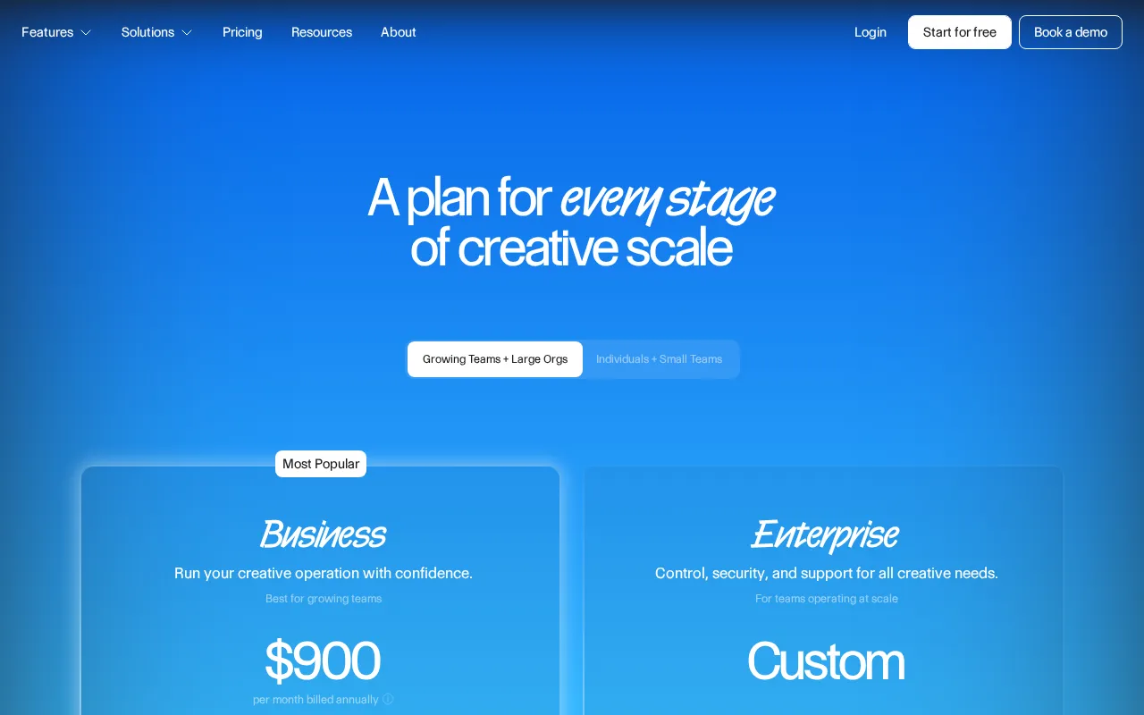 Air — pricing page