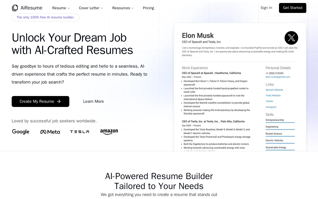 AiResume — preview screenshot