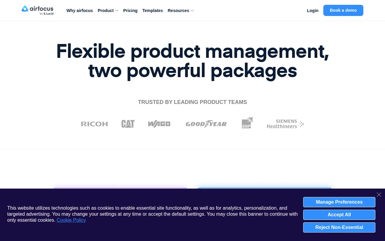 airfocus — pricing page