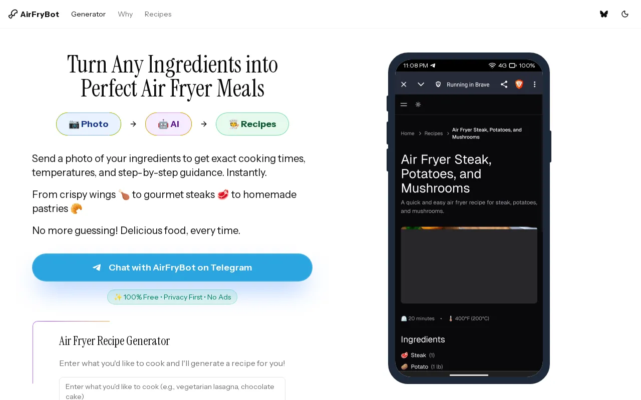AirFryBot — preview screenshot