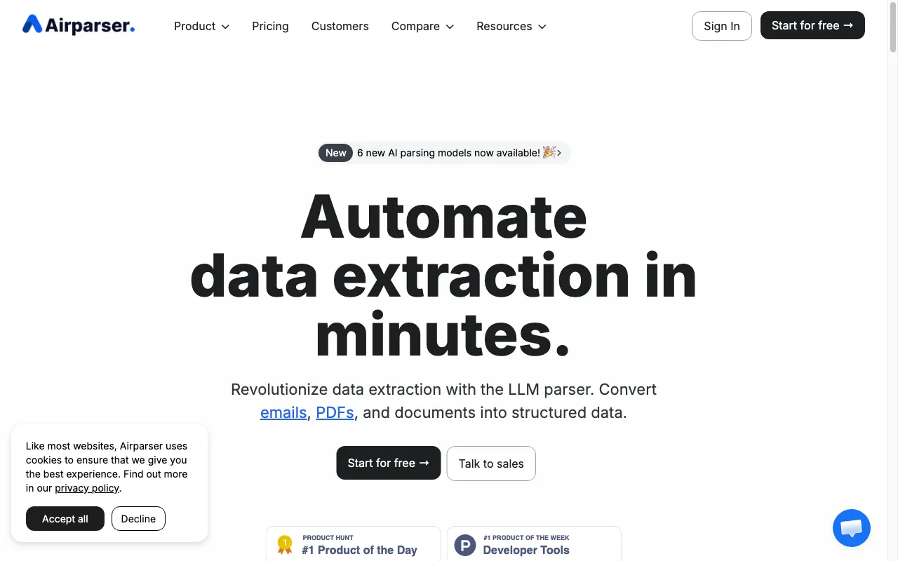 Airparser — preview screenshot