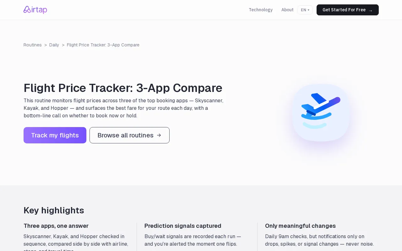 Airtap — pricing page
