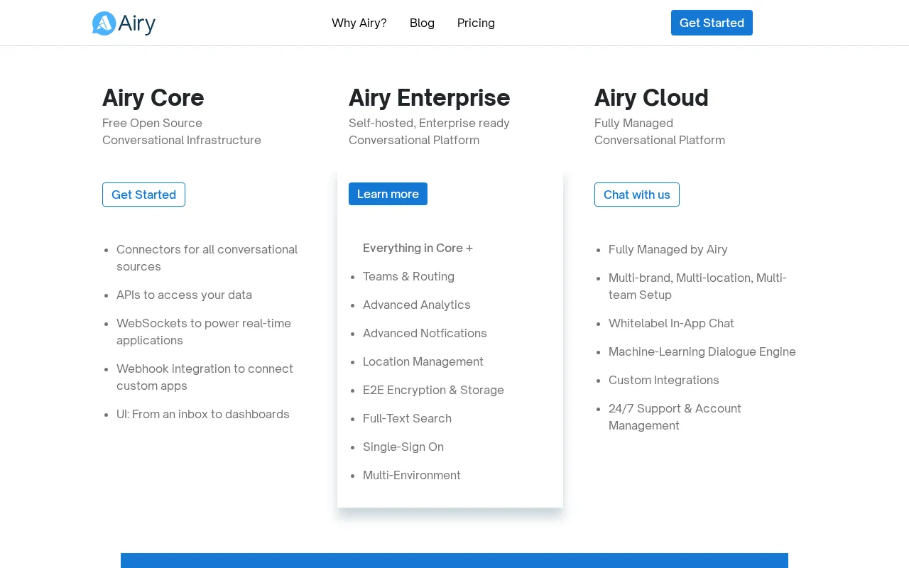 Airy — pricing page