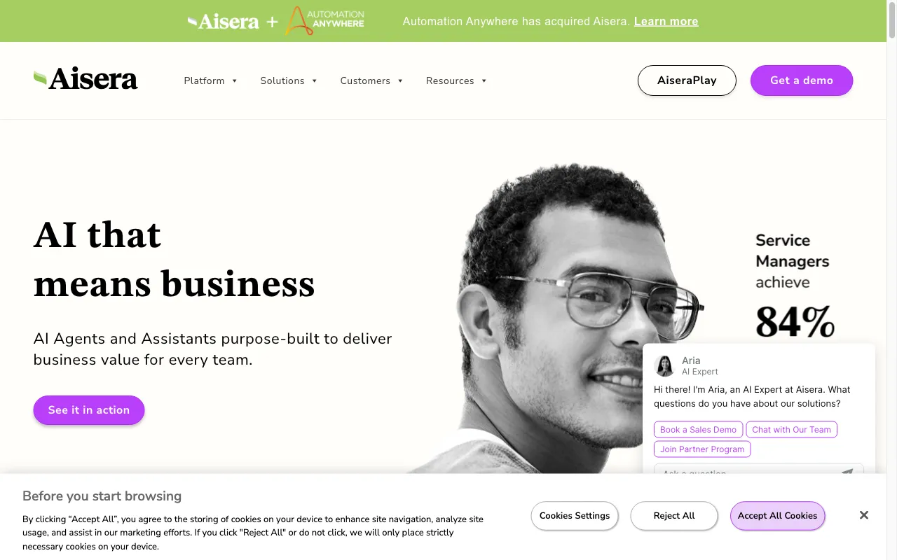 Aisera — preview screenshot
