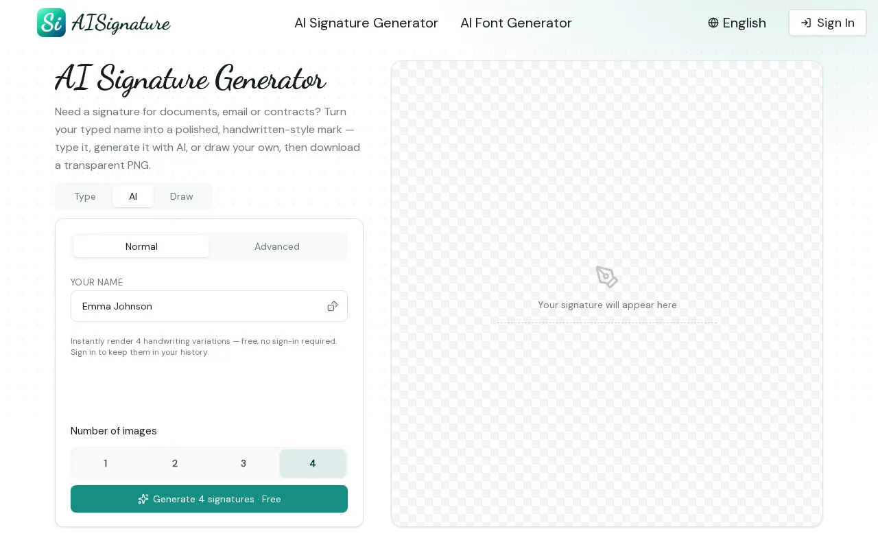 AISignature — preview screenshot