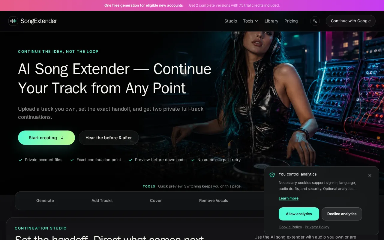 SongExtender — preview screenshot