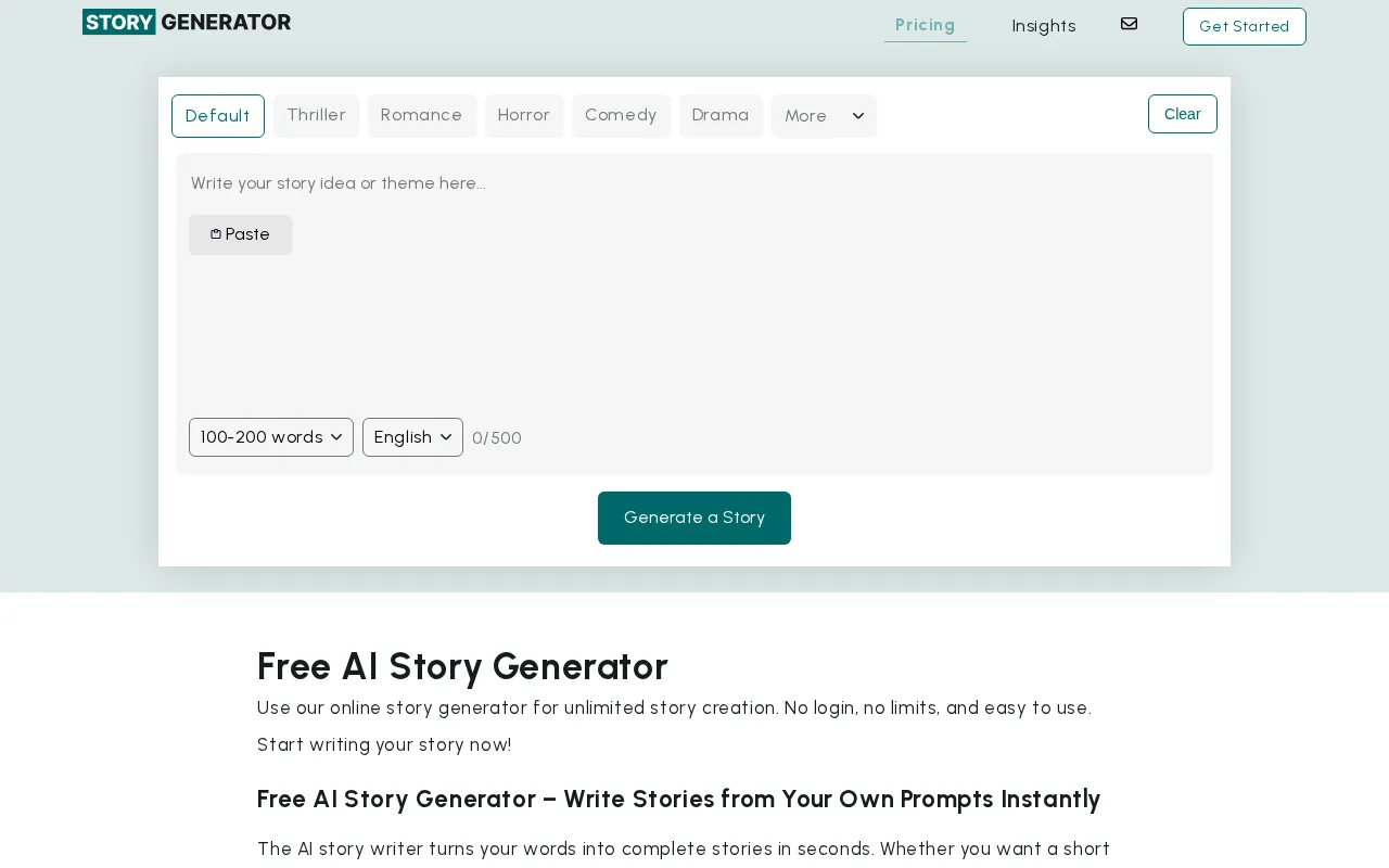 AIStoryGenerator.com — preview screenshot