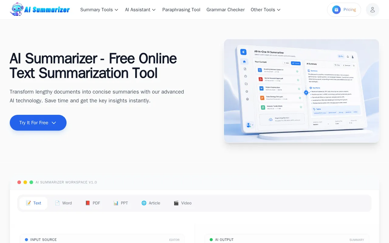 AISummarizer.ai — preview screenshot