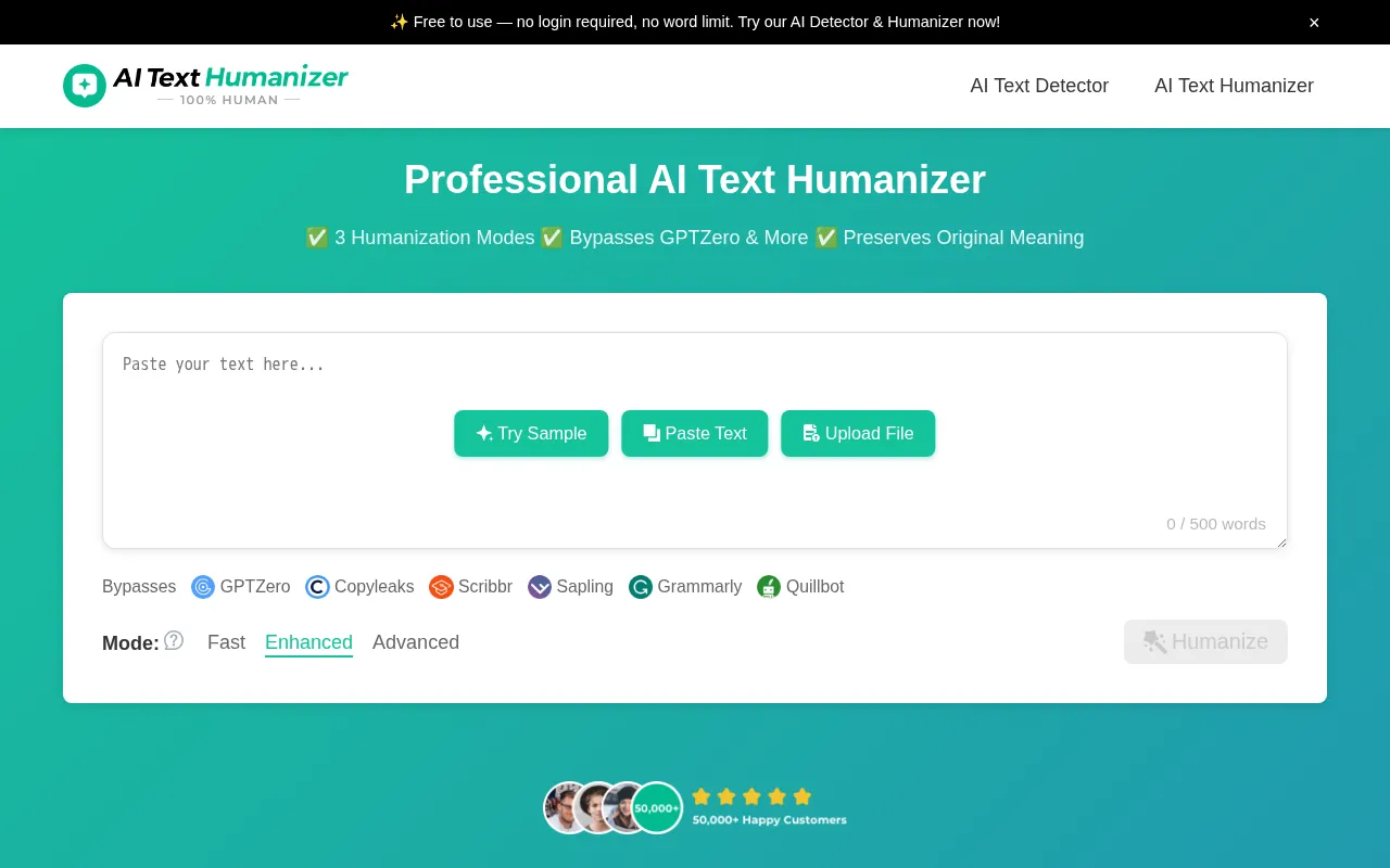 AITextHumaniizer.app — pricing page