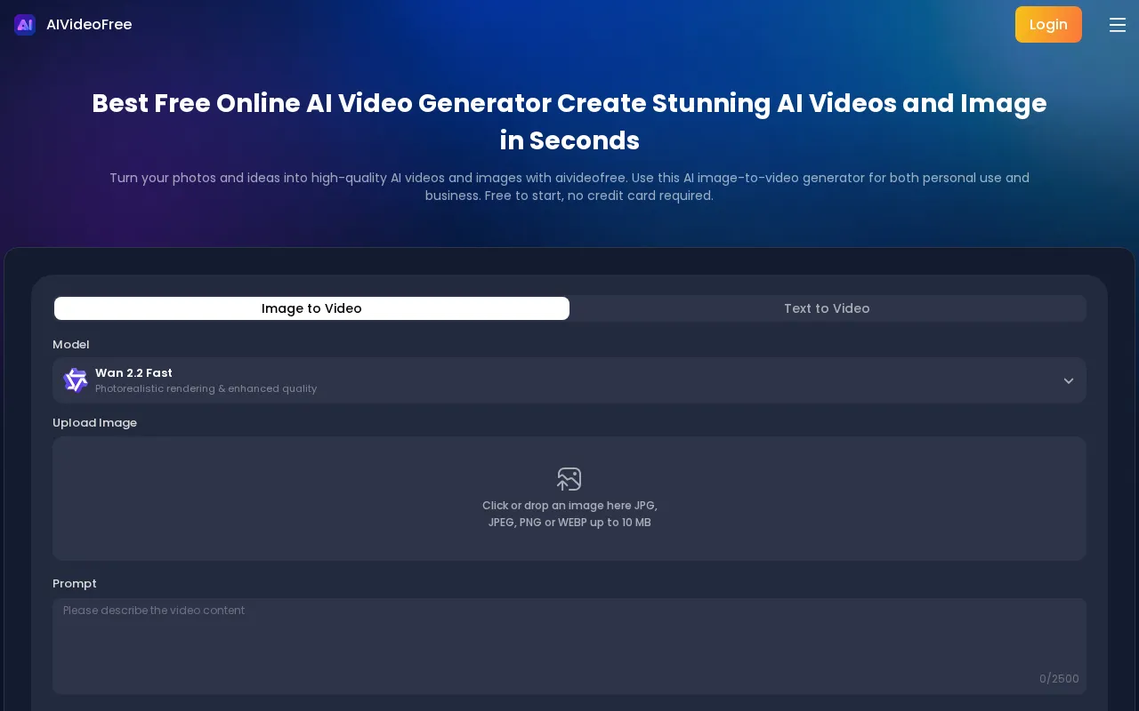 AIVideoFree — preview screenshot