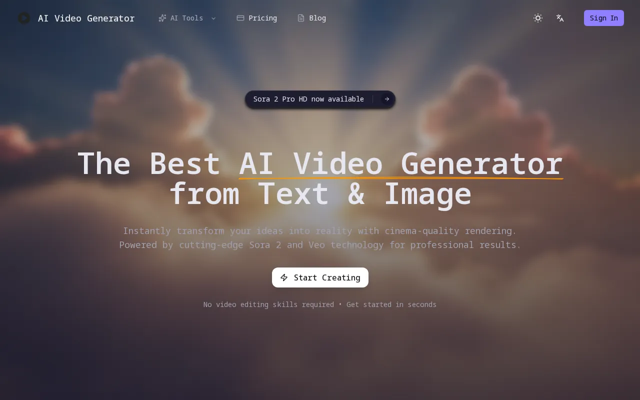 AIVideoGenerator.Best — preview screenshot