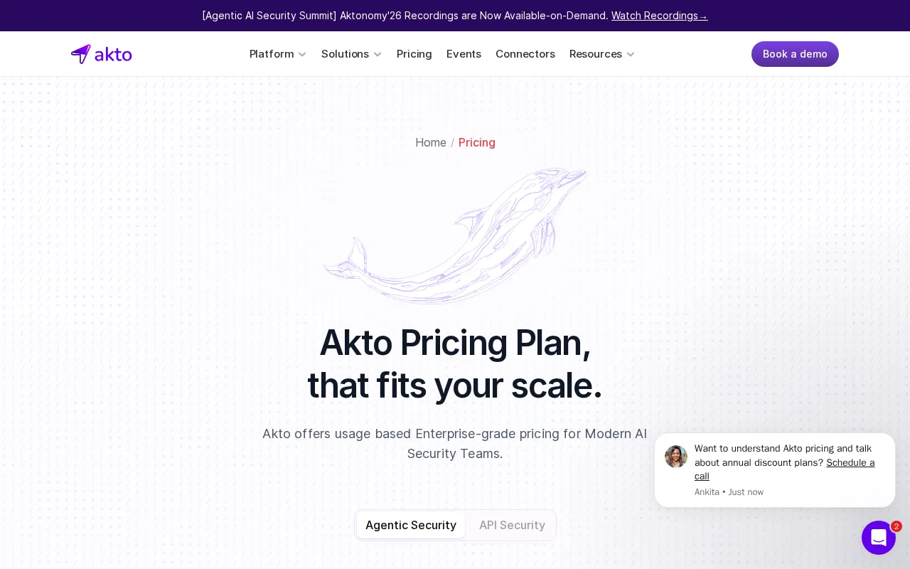 Akto's Test Editor — pricing page