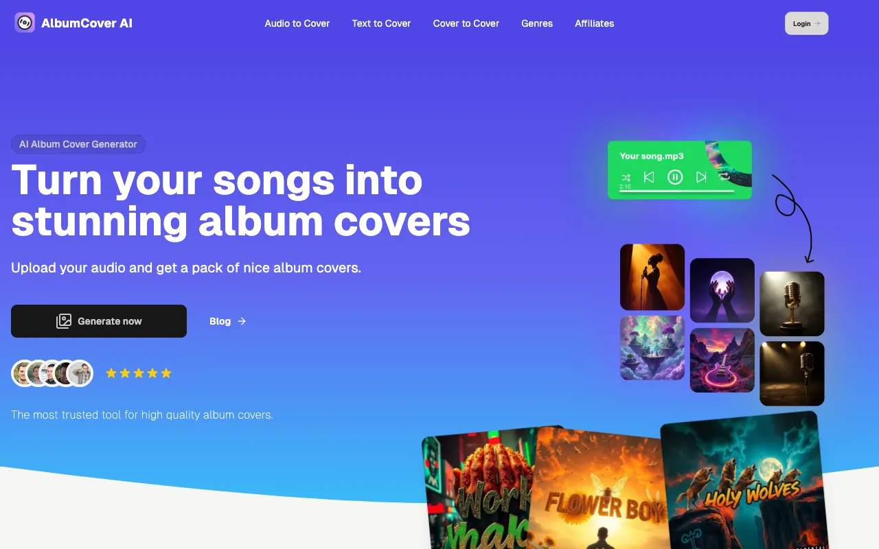 AlbumCover AI — preview screenshot
